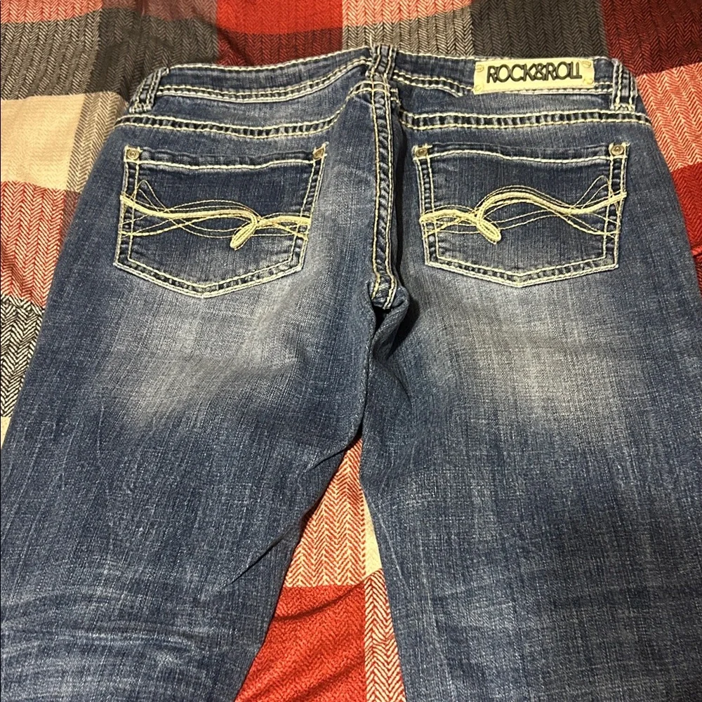 Rock & Roll Cowgirl Blue Boot Cut Jeans - Picture 5 of 7